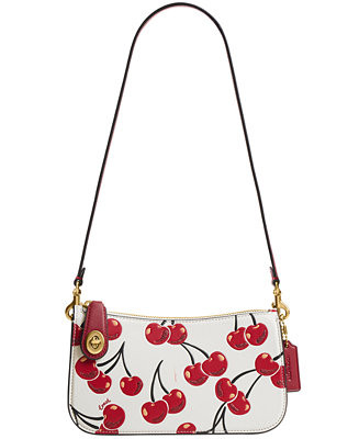 Penn Small Cherry Print Leather Shoulder Bag | Macy's
