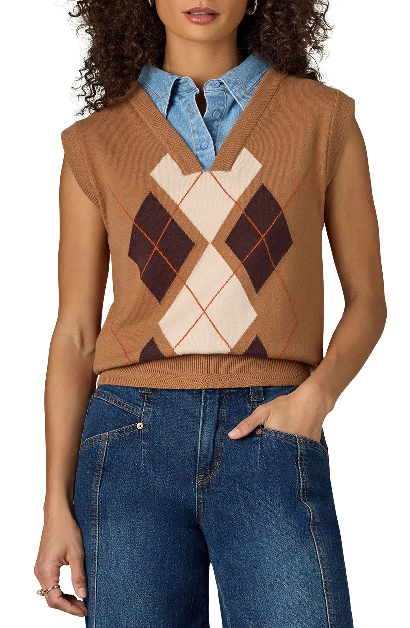 Layered Look Sweater Vest (Women) | Nordstrom | Nordstrom