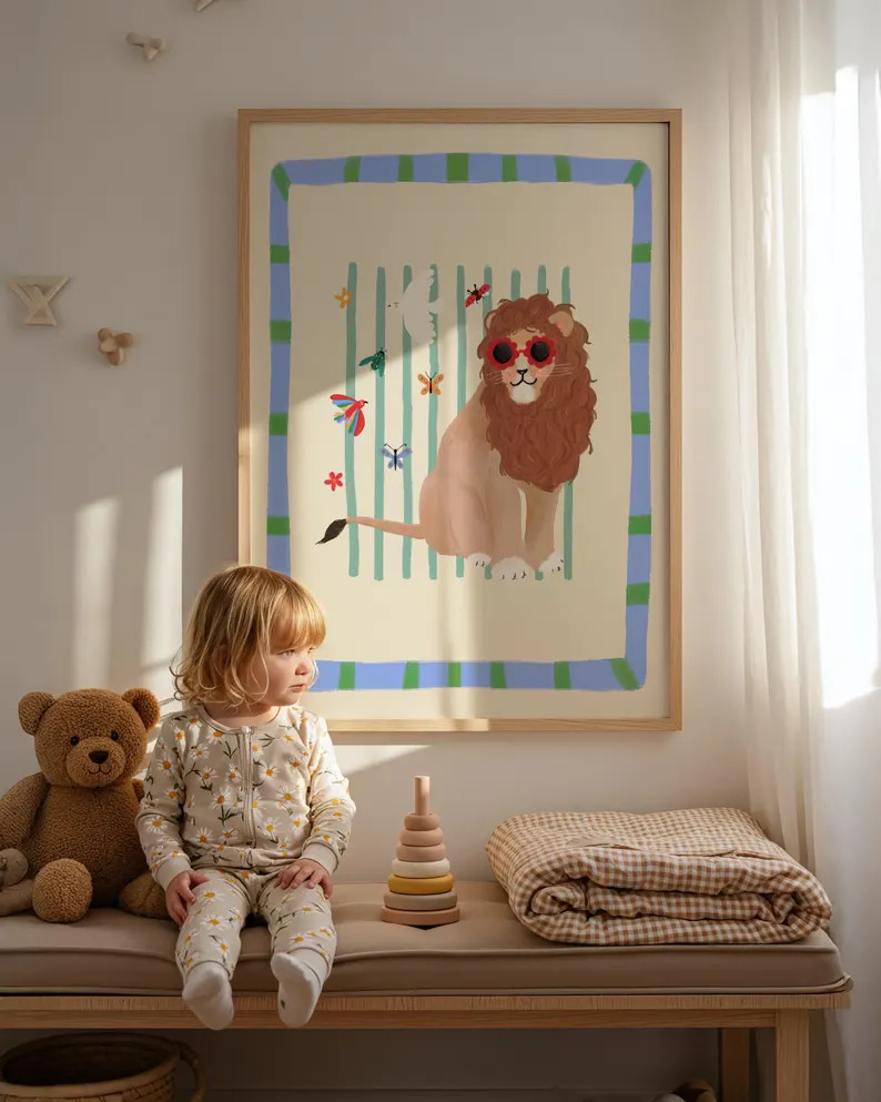 Leo the Lion Nursery Art Print: Kids Room Decor | Etsy (Global)