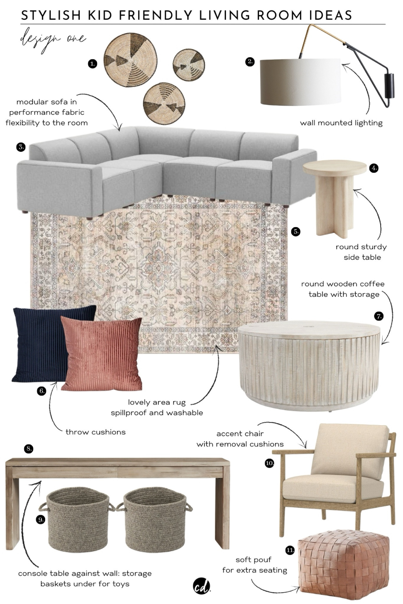 Stylish Kid Friendly Living Room Ideas: Design One

#LTKhome