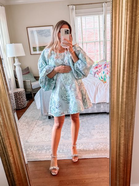The perfect dress for a spring event // spring wedding guest dress// this dress is very roomy, I’m in an xsmall 

#LTKstyletip #LTKwedding #LTKbump