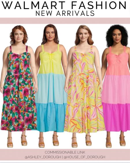 Spring and summer plus size dress in 4 cute prints at Walmart! 

#LTKcurves #LTKSeasonal #LTKsalealert