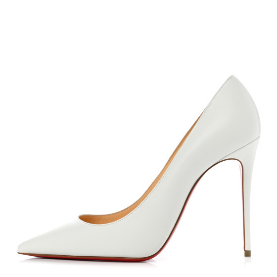 CHRISTIAN LOUBOUTIN Nappa Kate 100 Pumps 38 White | FASHIONPHILE (US)