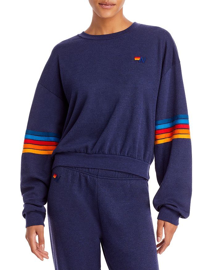 Rainbow Stitch Sleeve Sweatshirt | Bloomingdale's (US)