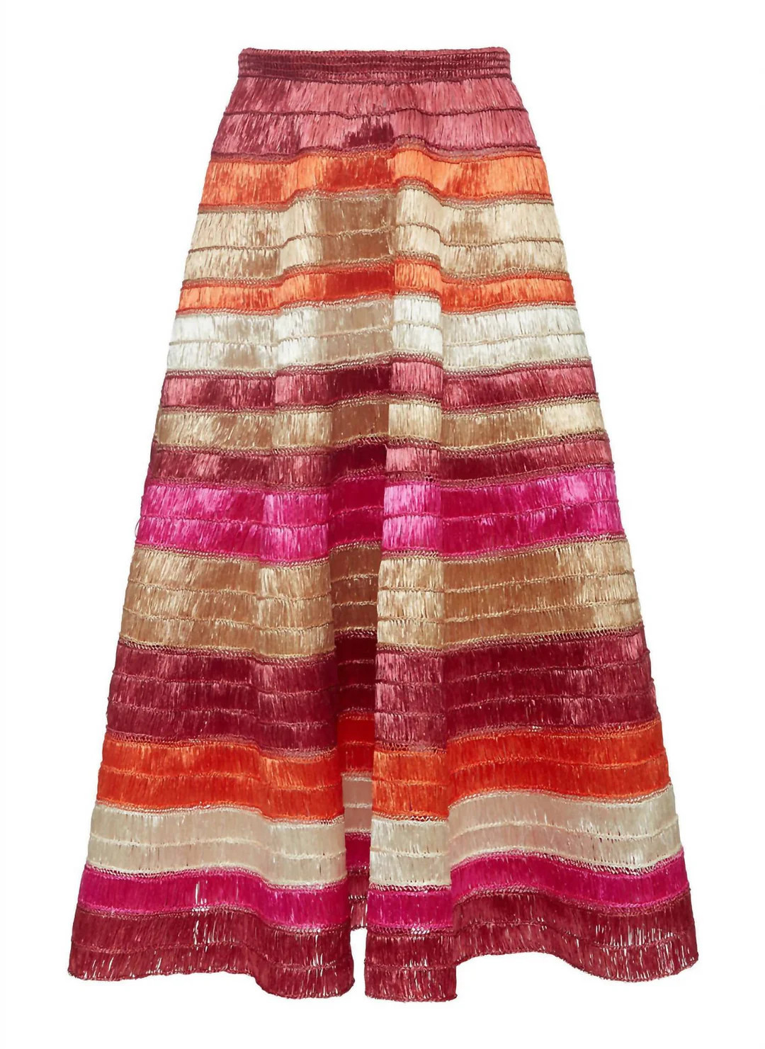 Reina Embroidered Raffia Skirt In Pink | Shop Simon
