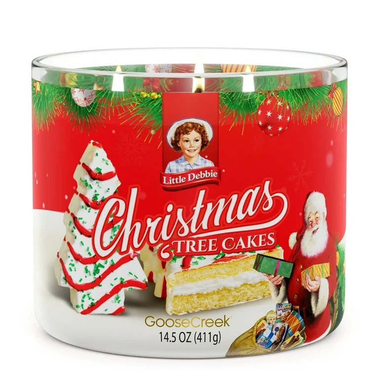 Goose Creek 3-Wick Little Debbie Christmas Tree Cakes Scented Jar Candle, 14.5oz. - Walmart.com | Walmart (US)