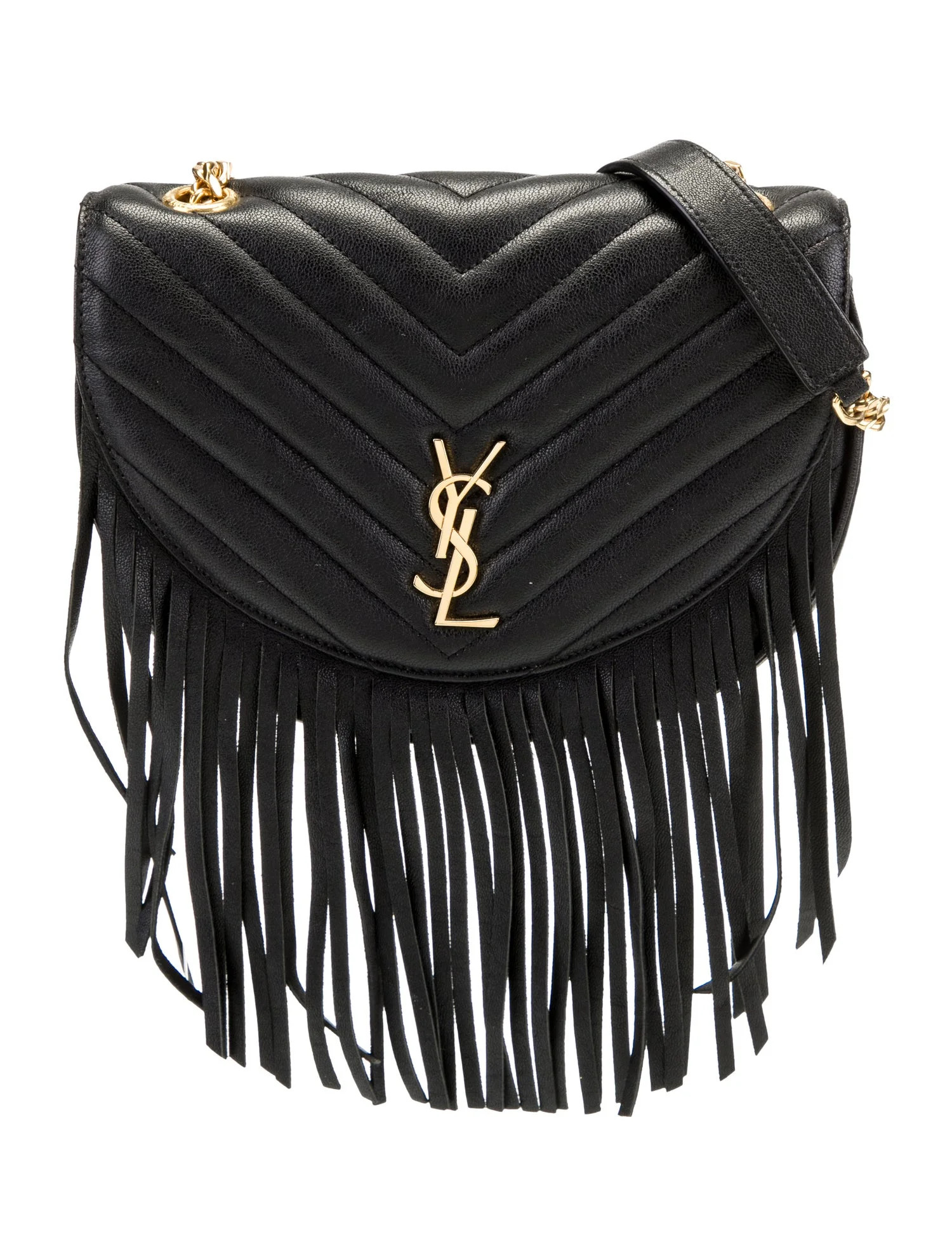 Monogram Fringe Half Moon | The RealReal