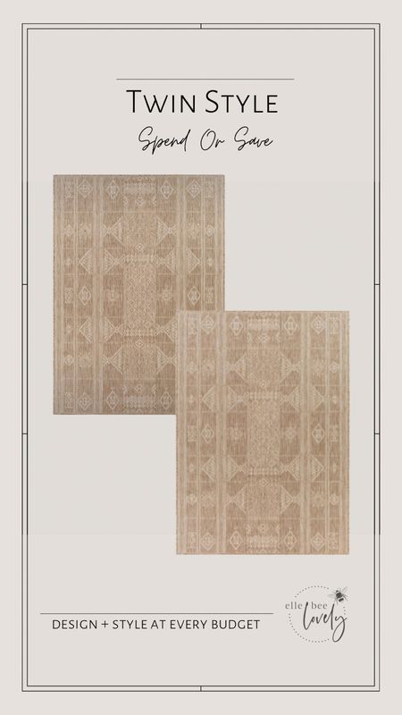 Twin Style Tuesday with lookalike outdoor rugs! 

#LTKhome #LTKSeasonal