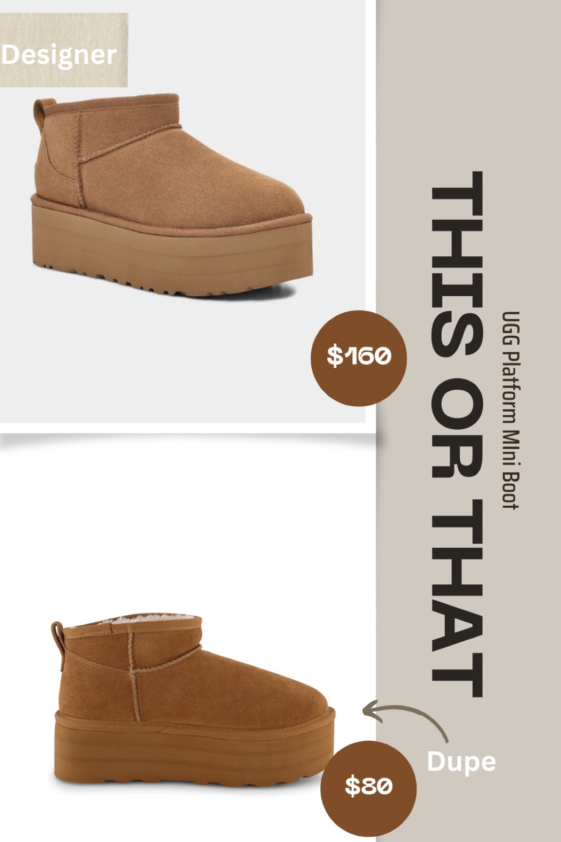 Dupe for Ugg Mini platform boot 

#LTKSeasonal #LTKGiftGuide #LTKunder100
