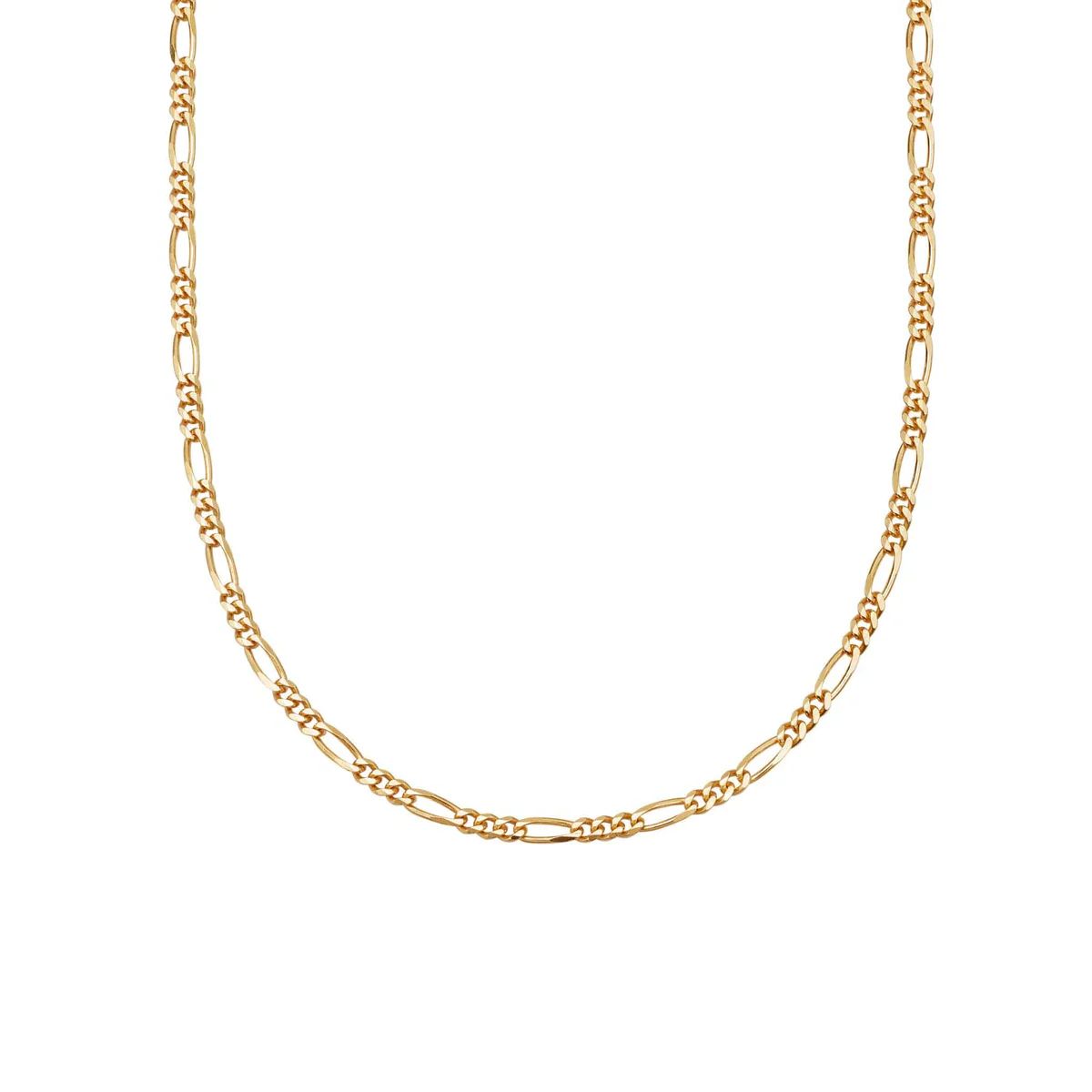 Fine Figaro Chain Necklace 18ct Gold Plate | Daisy London Jewellery