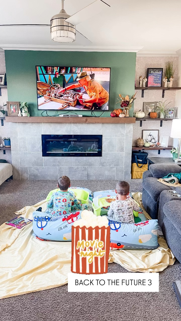 Family movie night is a tradition in our house every week! Complete with pillow mats for the kids, food trays and our favorite @dreambiglittleco pajamas!

** make sure to click FOLLOW ⬆️⬆️⬆️ so you never miss a post ❤️❤️

📱➡️ simplylauradee.com

movie night | kid’s pajamas | pillow mat | air mattress | sleeping bag | food tray | picnic | loungewear | blankets | living room decor | mounted tv | living room decor | farmhouse