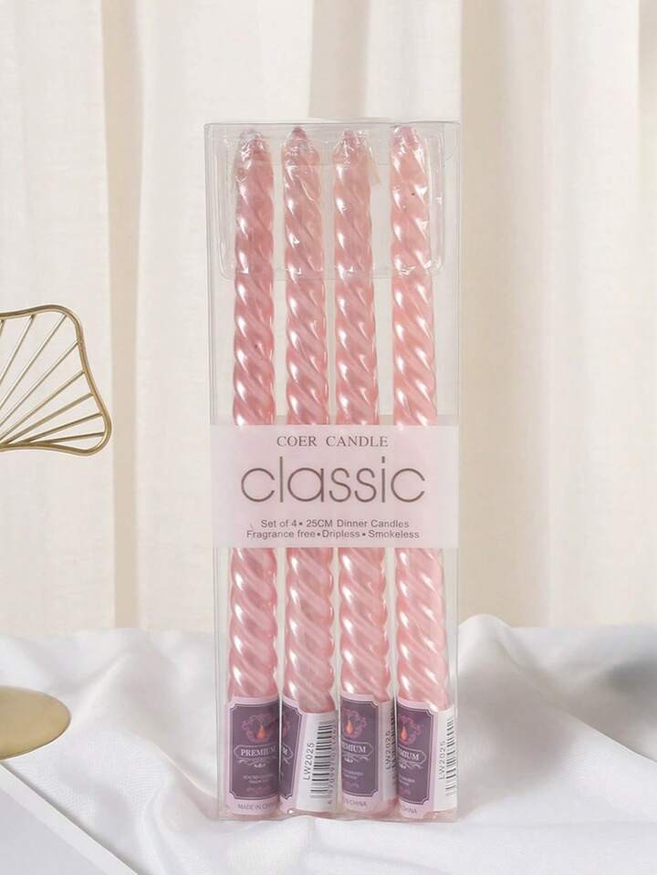 4 Peças/8 Peças Velas Rosadas Com Rosca, Velas De Jantar Elegantes, Velas De Casamento, Decorações De Velas Para Jantar À Luz De Velas, Decorações De Velas Para Festas E Reuniões, Decorações De Velas De Casamento, Decorações De Velas Para Quartos, Velas Decorativas Para A Casa. Presentes De Festival, Presentes De Festa, Presentes De Formatura, Presentes De Aniversário, Lembranças De Damas De Honra De Casamento. | SHEIN
