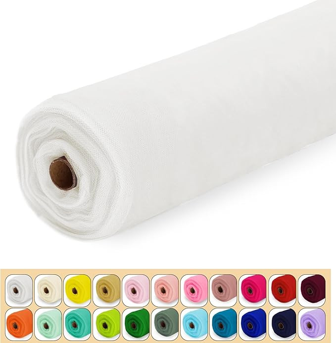 Tulle Fabric Roll, 54" x 10 Yards (30FT) Tulle for Wedding Christmas Decorations Pew Bow Tutu Par... | Amazon (US)