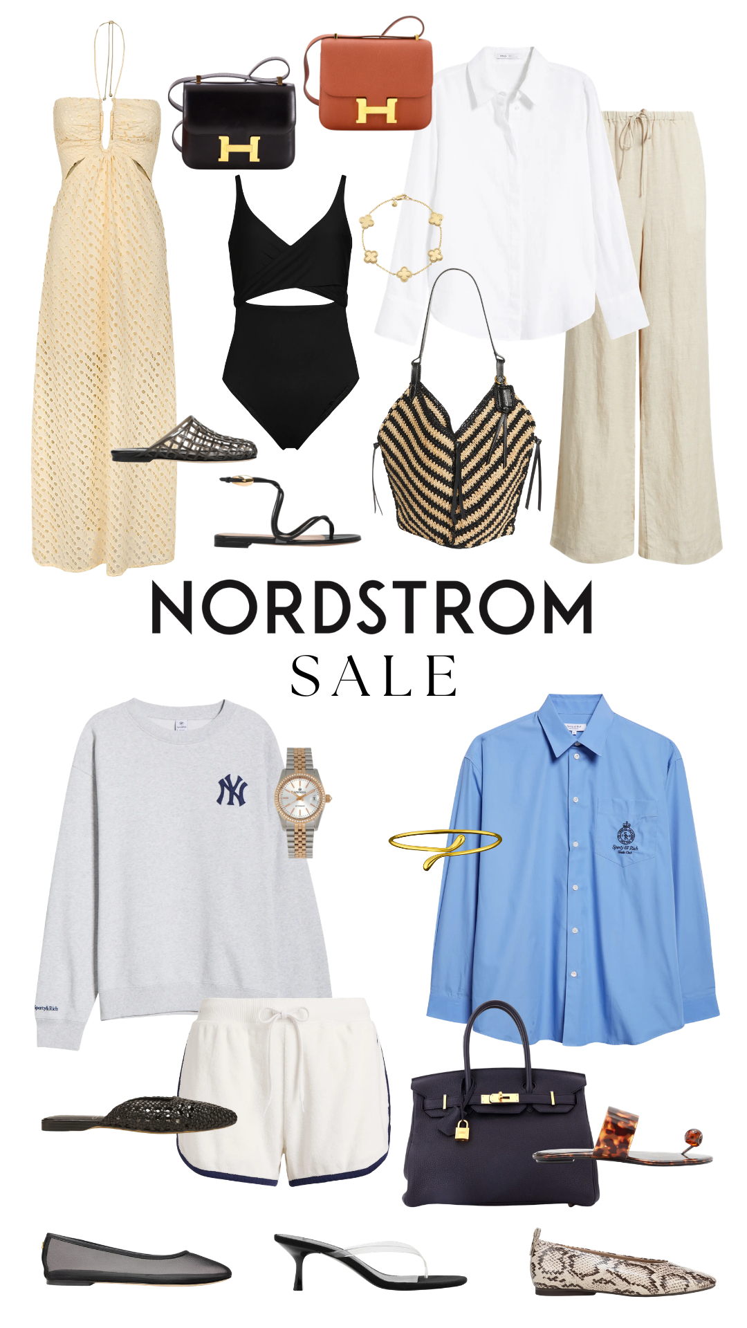 My Favourite Picks in the Nordstrom Sale

nordstrom sale, summer fashion, neutral outfit, resort wear, vacation outfit, beachwear, white button down shirt, linen drawstring pants, cream maxi dress, black cutout swimsuit, woven tote bag, black jelly flats, strappy black sandals, gold jewelry, tan crossbody bag, black shoulder bag, casual chic, elevated basics, sporty luxe, grey sweatshirt, white drawstring shorts, blue oversized shirt, navy top handle bag, mesh flats, kitten heel mules, snake print flats 

 #LTKsummer #LTKtravel #LTKluxury