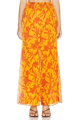 MISA Los Angeles Freda Pants in Atlas Floral Persimmon from Revolve.com | Revolve Clothing (Global)