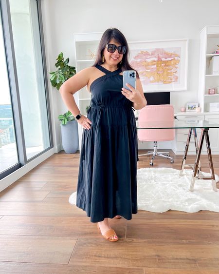 This Madewell poplin halter tiered midi dress is so comfy especially in warmer weather. So flowy and cool and can be worn casually or dressed up. Wearing it here in size 12. Madewell Nelda d’Orsay flat sandals true to size. Available in several colors. They have such a comfortable footbed and they’re a great neutral color! Both the dress and sandals are part of the LTK sale! Copy promo code below and paste at checkout to receive 25% off your Madewell purchase.

#liketkit @shop.ltk https://liketk.it/4jf5i

Madewell dress, Madewell sandals, black dress, midi dress, black midi dress, halter dress, Summer sandals, neutral sandals, Madewell shoes, Madewell flats, Madewell sandals, fall shoes, fall sandals 

#LTKover40 #LTKSale #LTKmidsize