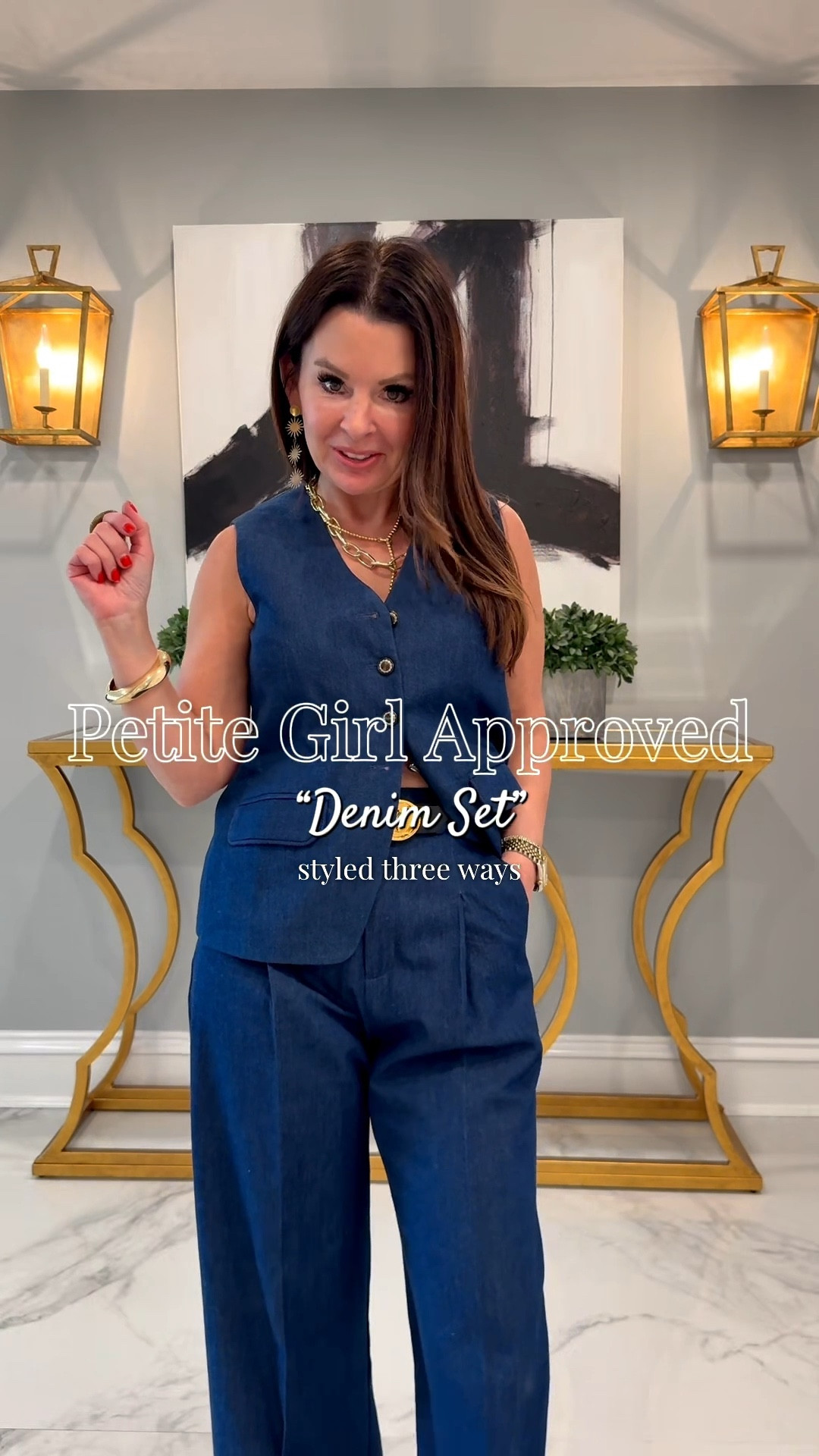 Three ways I styled this PETITE denim set. Wearing XS for petite studio New York  

#LTKPetite #LTKootd