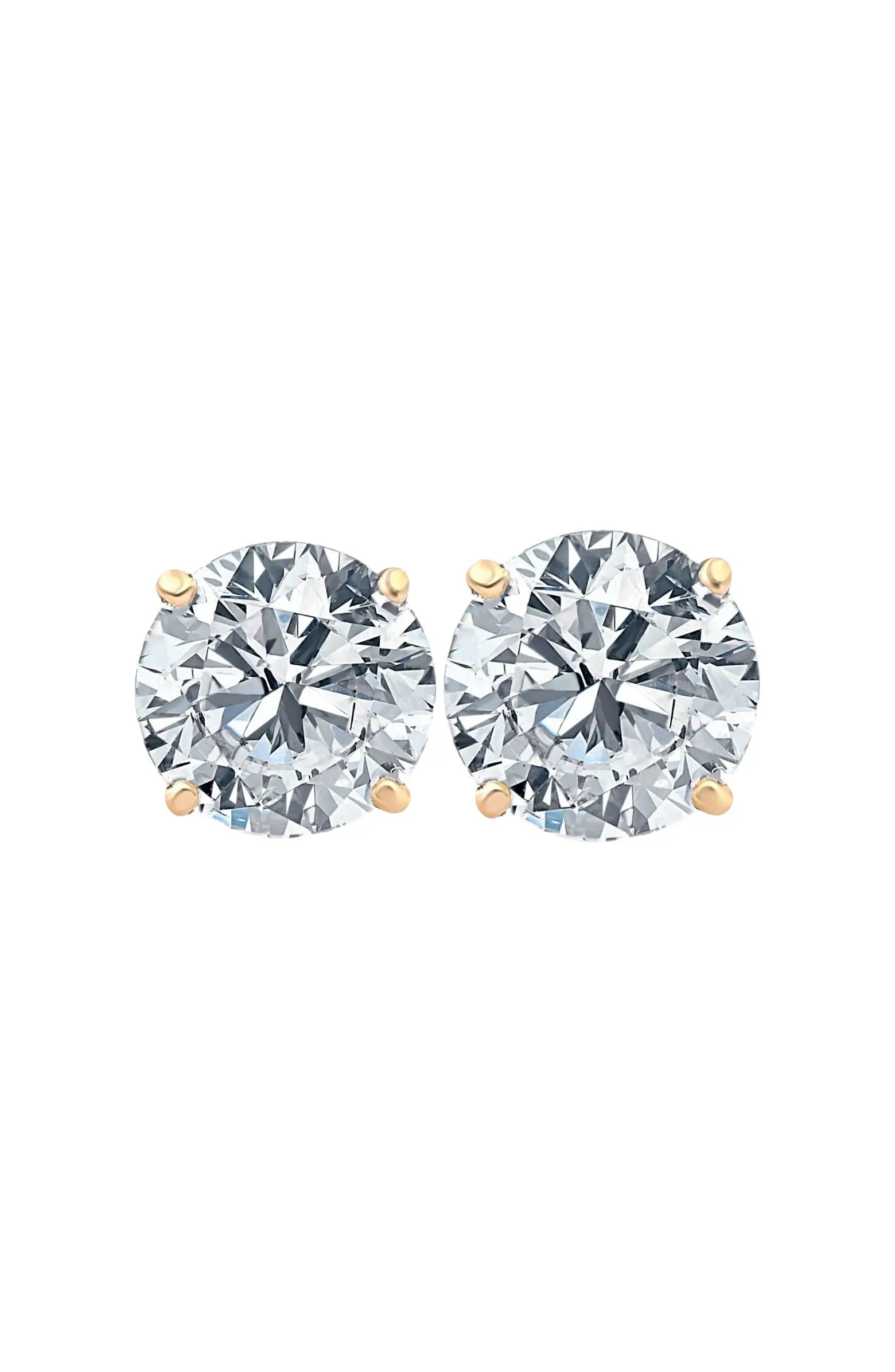 1 1/2ct Lab Grown Diamond Studs 14k Gold Earrings | Nordstrom
