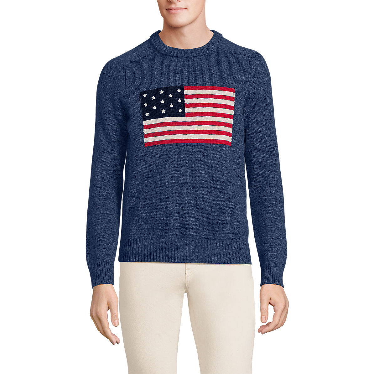 Men's Drifter Flag Crew Neck Sweater | Lands' End (US)