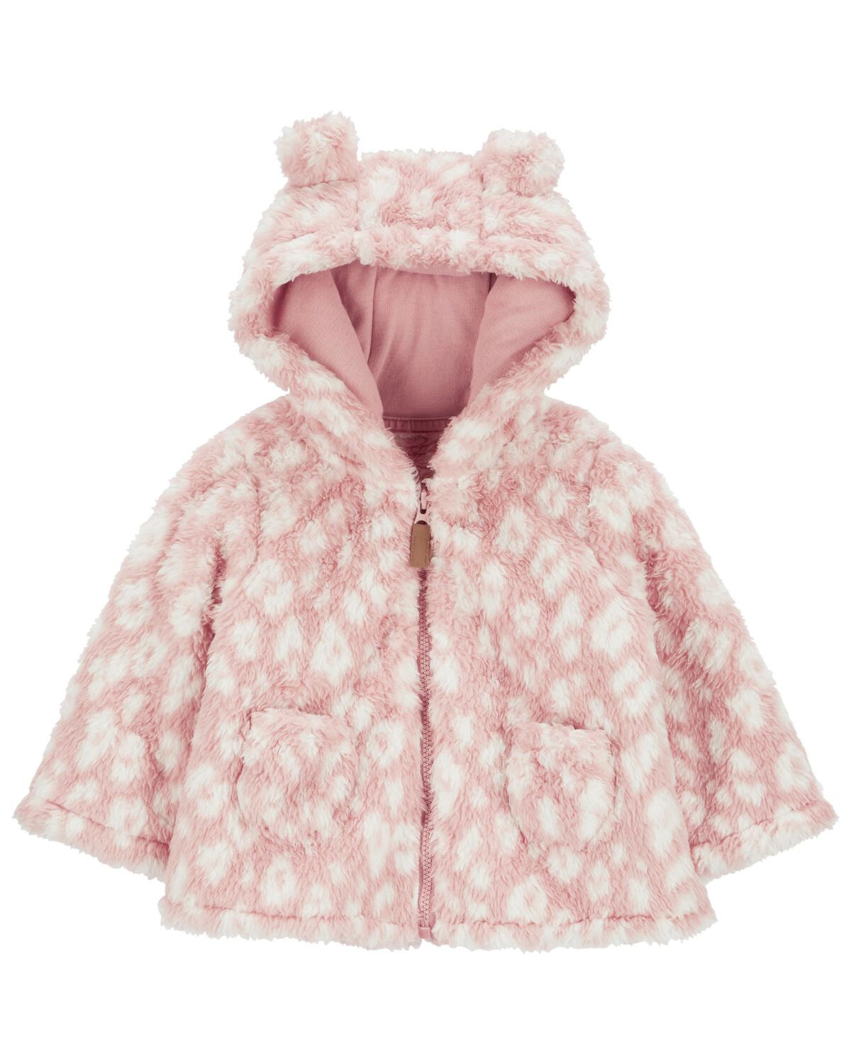 Pink Baby Leopard Sherpa Cardigan | carters.com | Carter's
