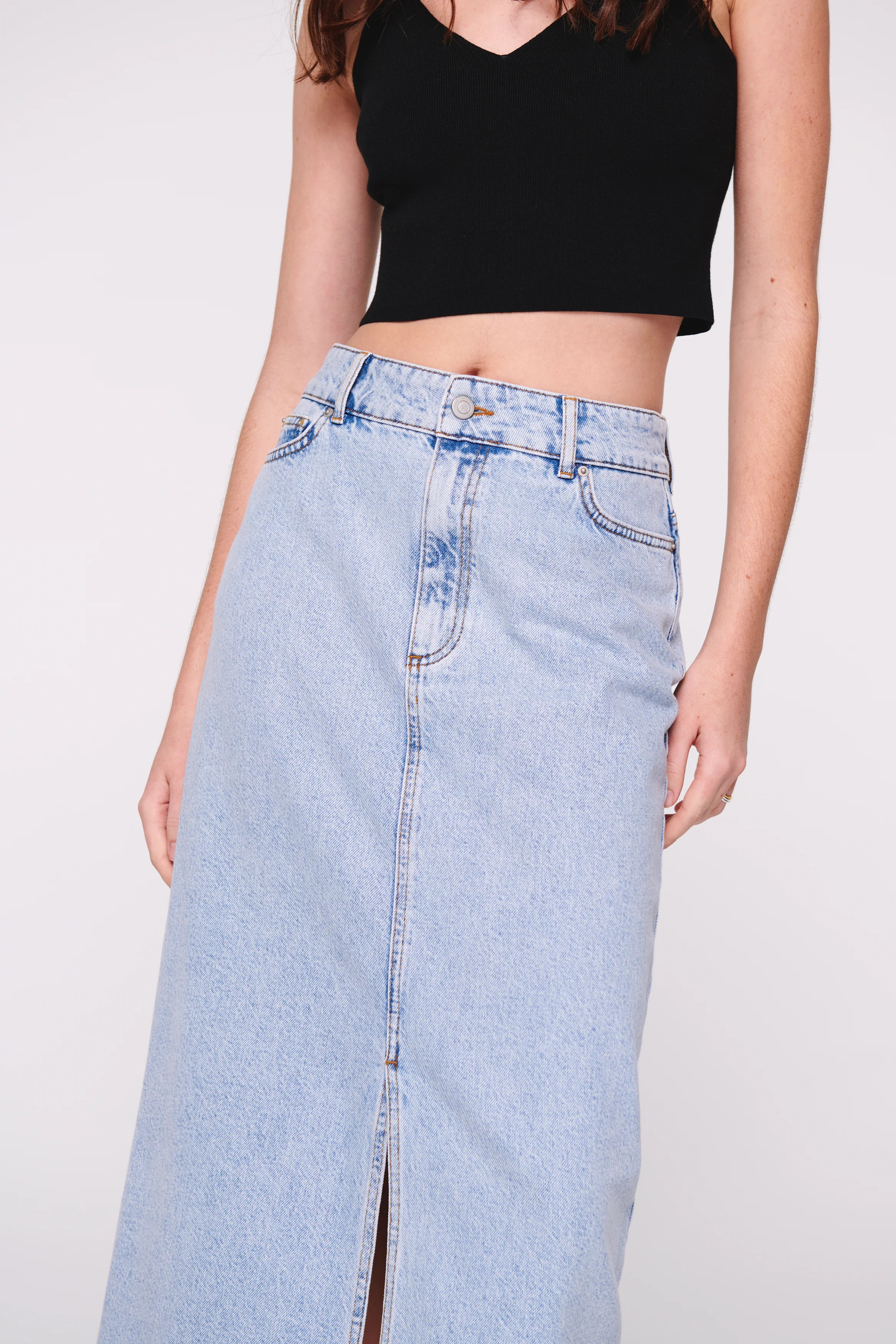 Greta Midi Denim Skirt | Aligne UK