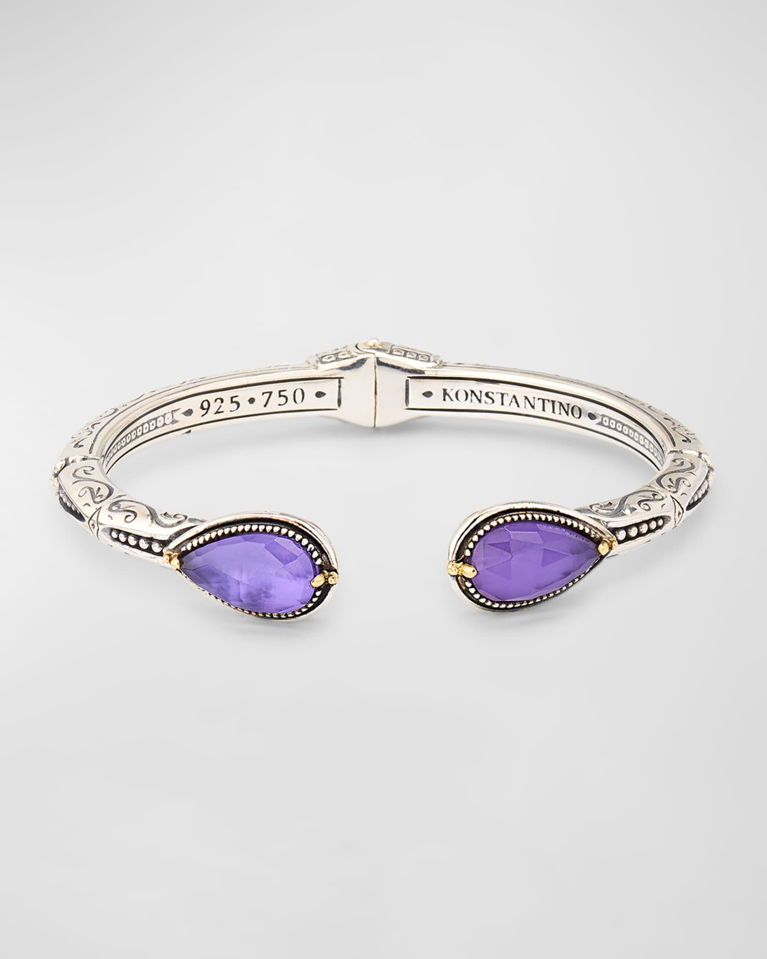 Gen K 2 Silver and 18K Gold Rock Crystal Bracelet | Neiman Marcus