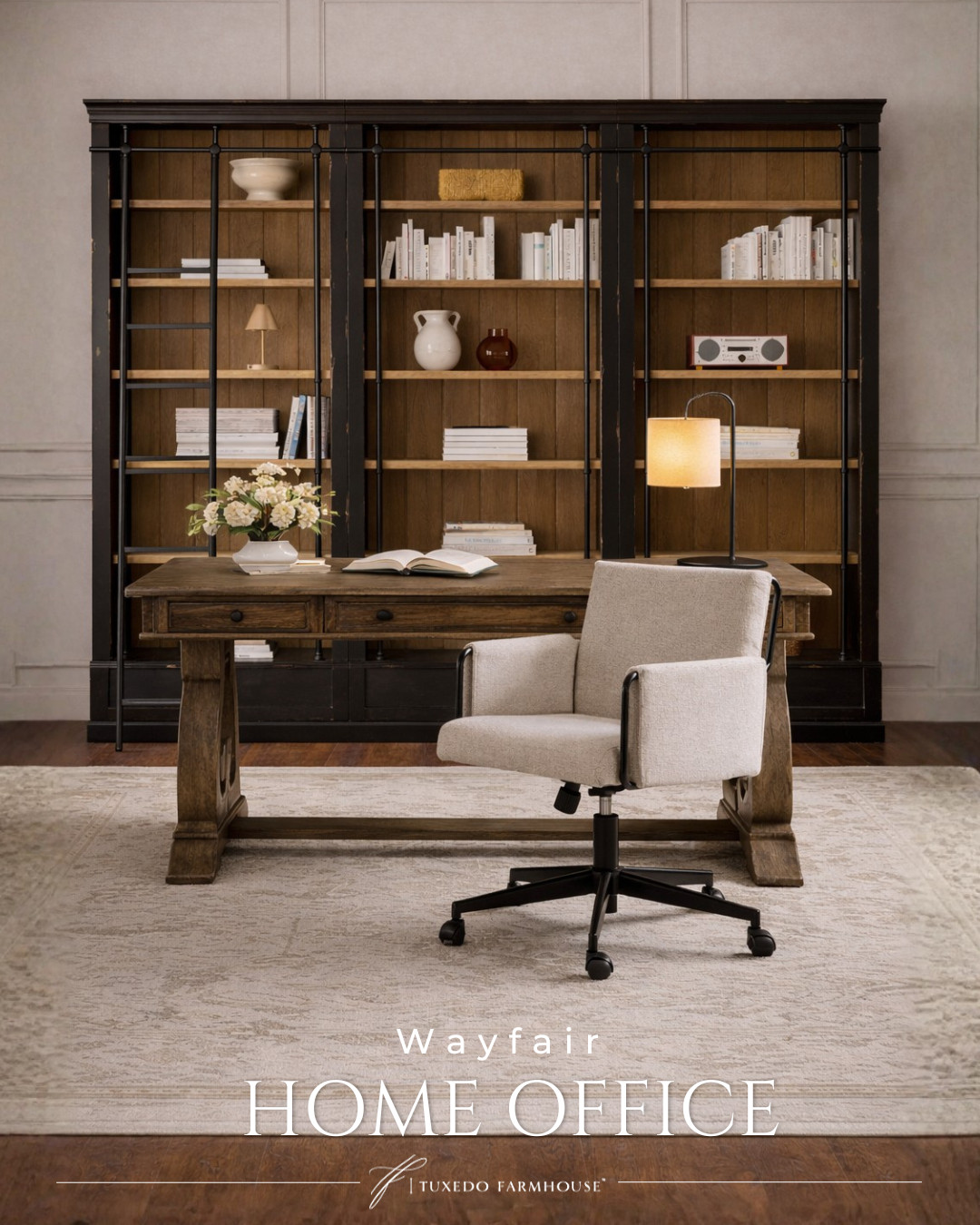 Home office refresh 🤍
Warm woods, soft textures, and timeless pieces make this space feel both elevated and inviting. Everything linked to recreate the look. #LTKHome #HomeOffice 

 #LTKSeasonal #LTKHome #LTKSaleAlert