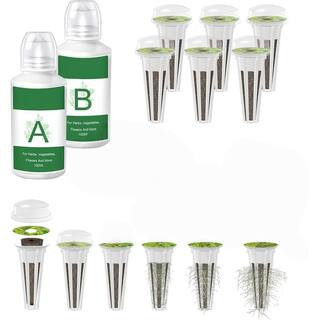 Hydroponic Seed Pods Kit for Aerogarden with Plant Food Nutrients 12 Sponges Baskets Labels Domes Tweezers 51Pcs | The Home Depot
