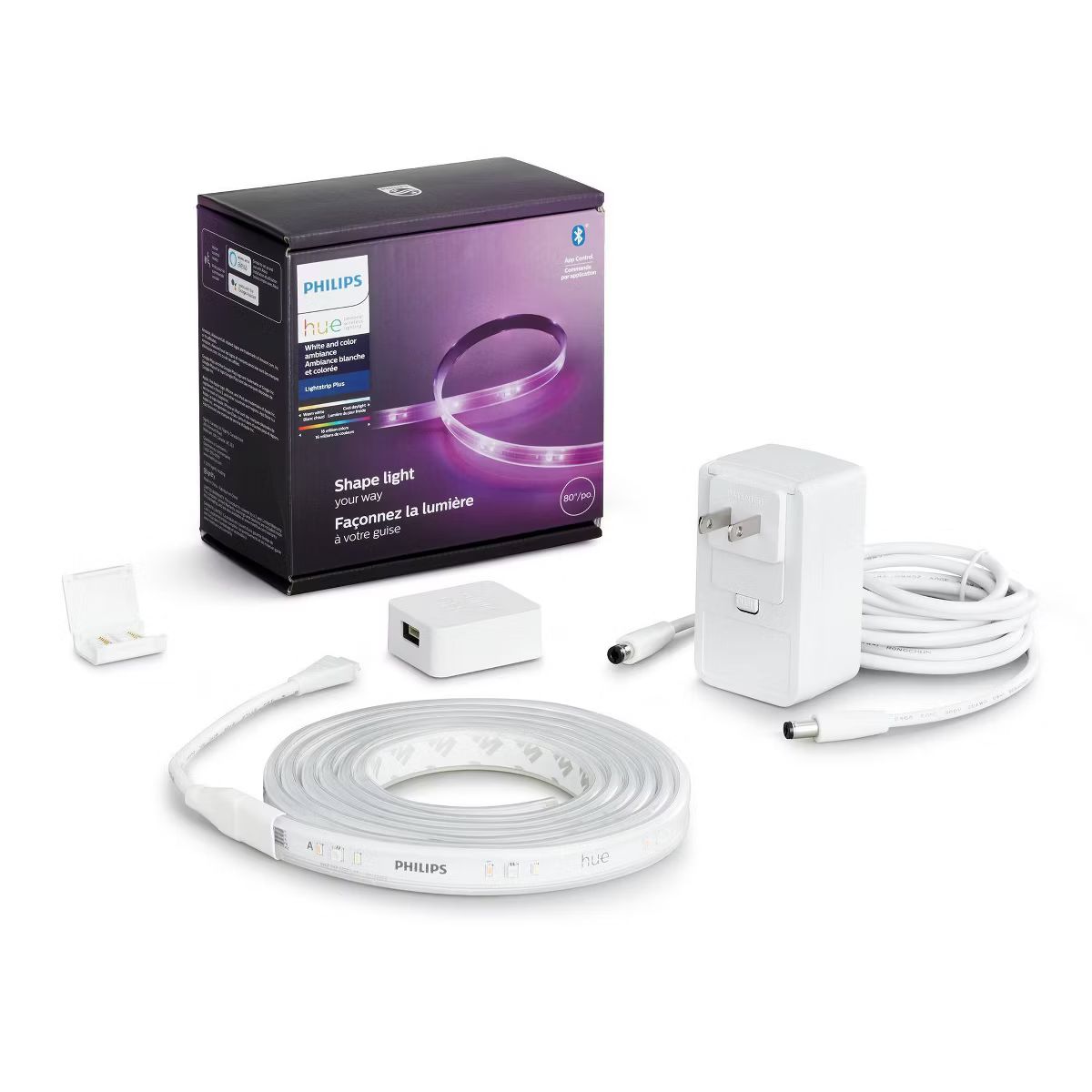 Philips Hue White and Color Ambiance Bluetooth Enabled Lightstrip Base Kit | Target