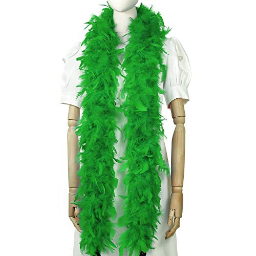 Larryhot Green Feathers Boa Pack - 80g 2Yards Boas for Carnival,Costume,Concert and Home Decoration (80g - Green) | Amazon (US)