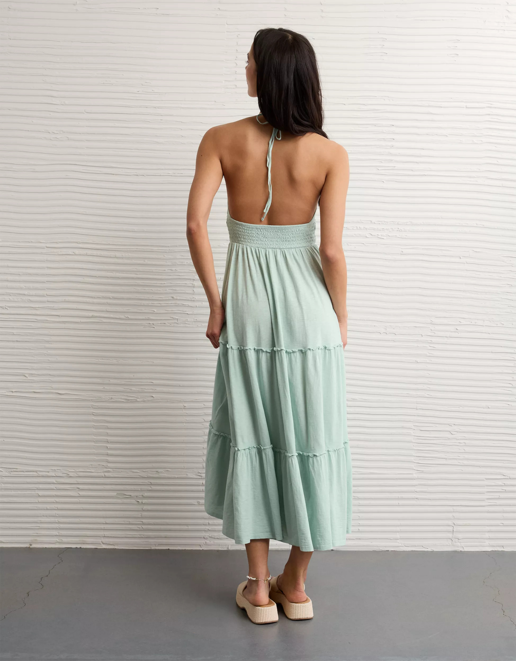 AE Sunchaser Halter Midi Dress | American Eagle Outfitters (US & CA)