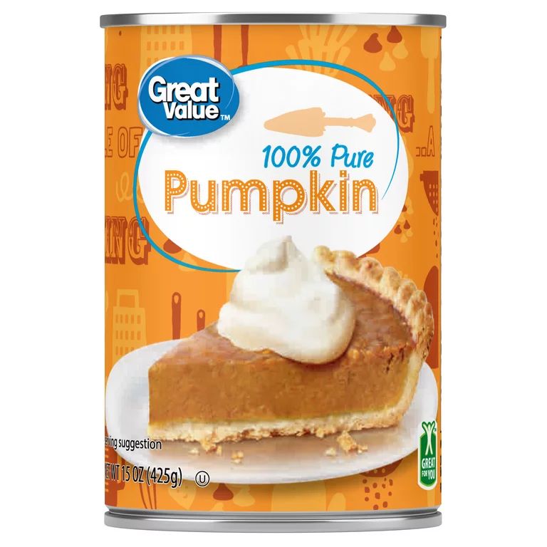 Great Value 100% Pure Pumpkin, 15 oz | Walmart (US)