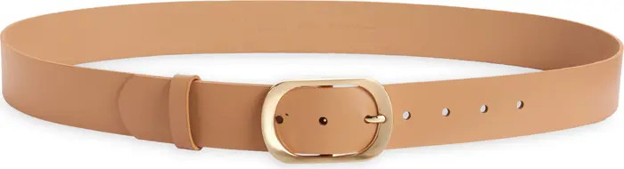 Nordstrom Oval Buckle Leather Belt | Nordstrom | Nordstrom
