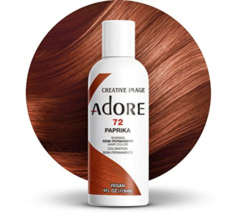 Adore Semi Permanent Hair Color - Vegan and Cruelty-Free Brown Hair Dye - 4 Fl Oz - 072 Paprika (Pack of 1) | Amazon (US)