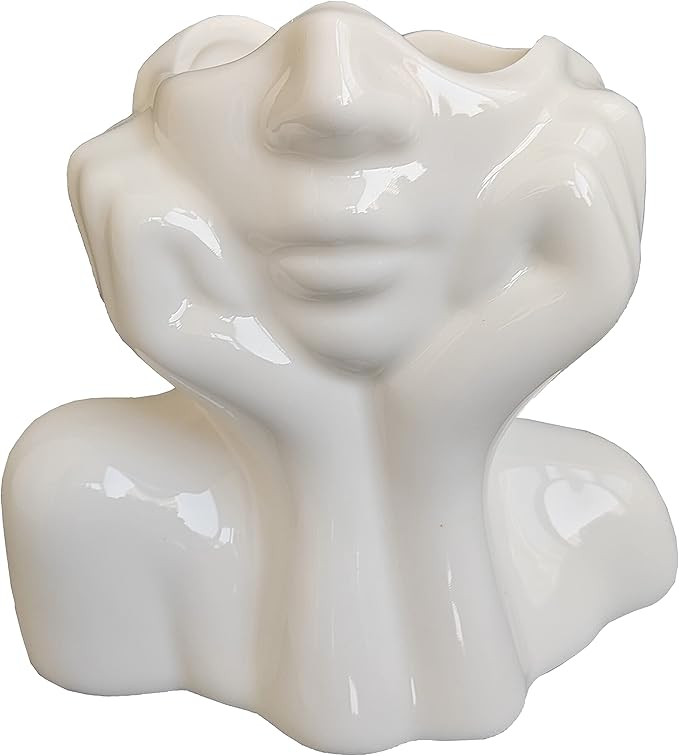 Female Form Face Vase Art Vase for Home Office Décor Ceramic Body Vase Female Form Ideal Shelf D... | Amazon (US)