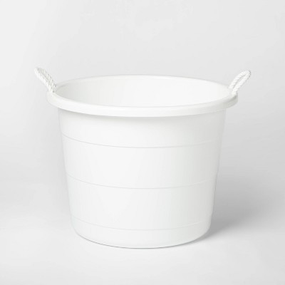 Plastic Storage Tub with Woven White Handles - Pillowfort™ | Target