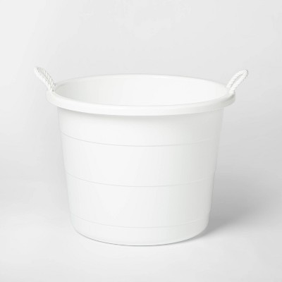 Click for more info about Target/Home/Storage & Organization/Decorative Storage‎Plastic Storage Tub with Woven White Hand...