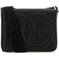 Dolce & Gabbana Black Leather Medium Dg Logo Crossbody Bag | Balardi (US & Canada)