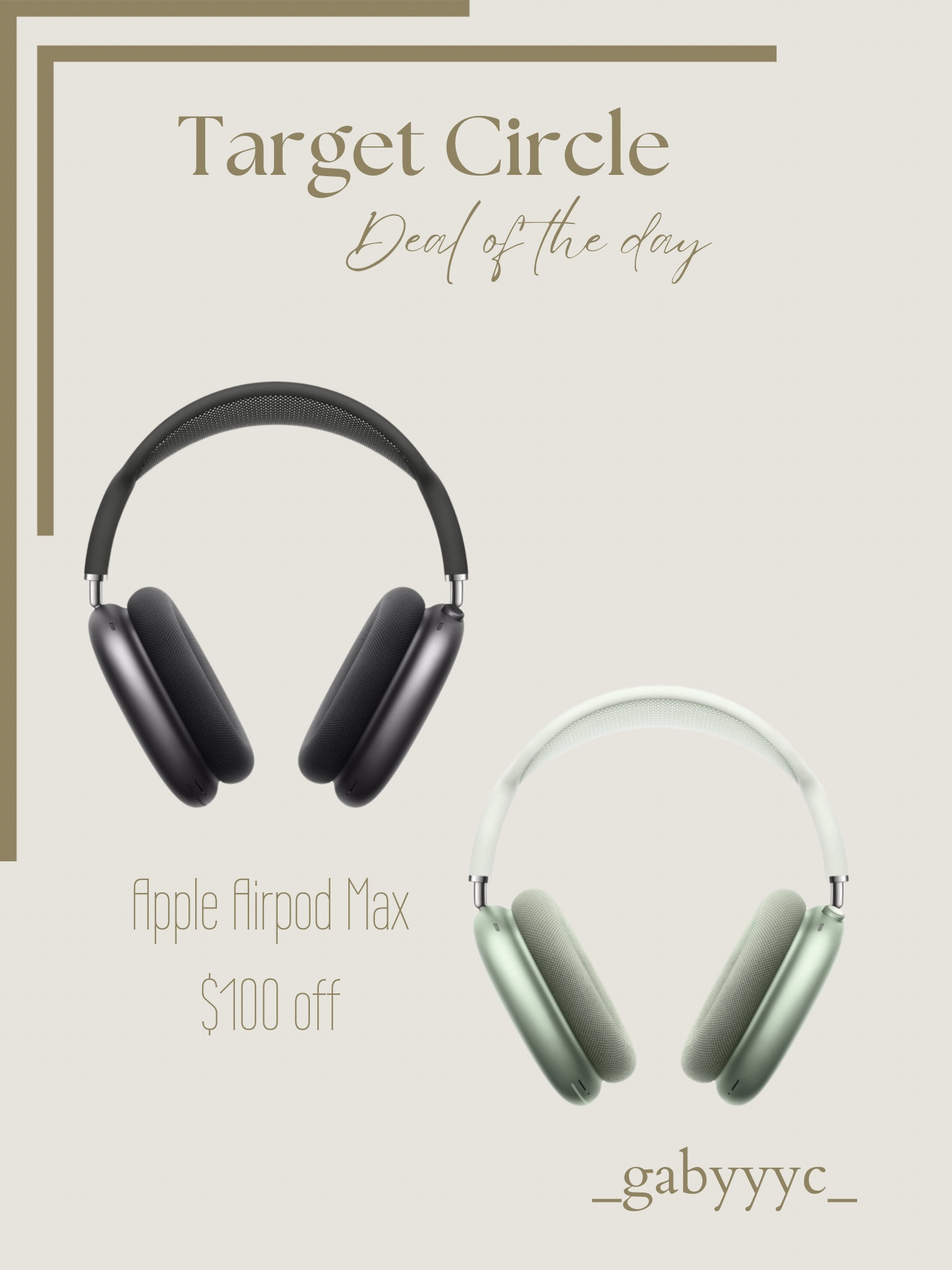 Today only you get $100 on the AirPods Max with target circle ⭕️ 

#LTKU #LTKActive #LTKSaleAlert