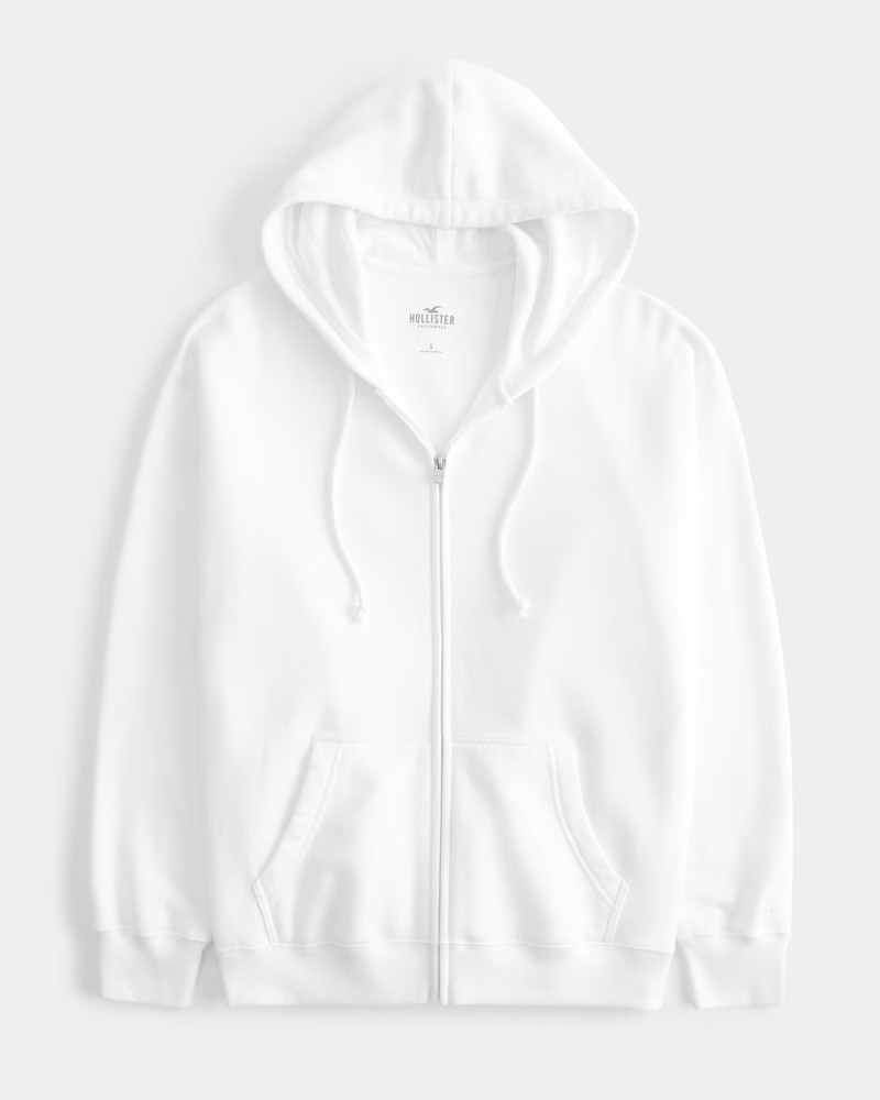 Feel Good Oversized Zip-Up Hoodie | Hollister (US)