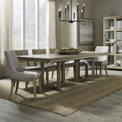 Aason Alt 6 Person Double Pedestal Dining Table Set | Wayfair North America