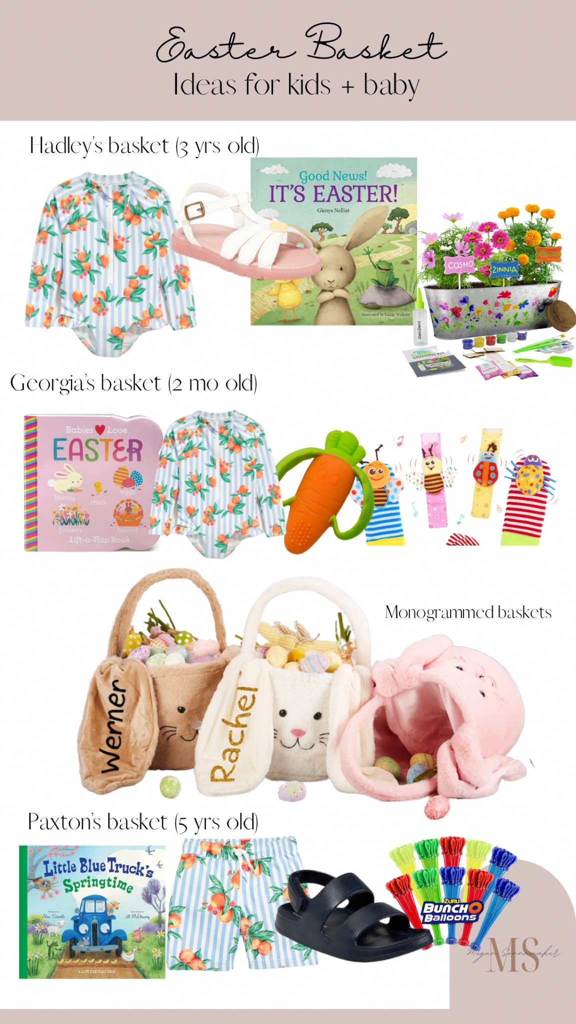 Easter baskets for kids and baby! This is what’s in my kids baskets this year. These matching family suits from old navy are so cute! 

#LTKbaby #LTKSeasonal #LTKkids