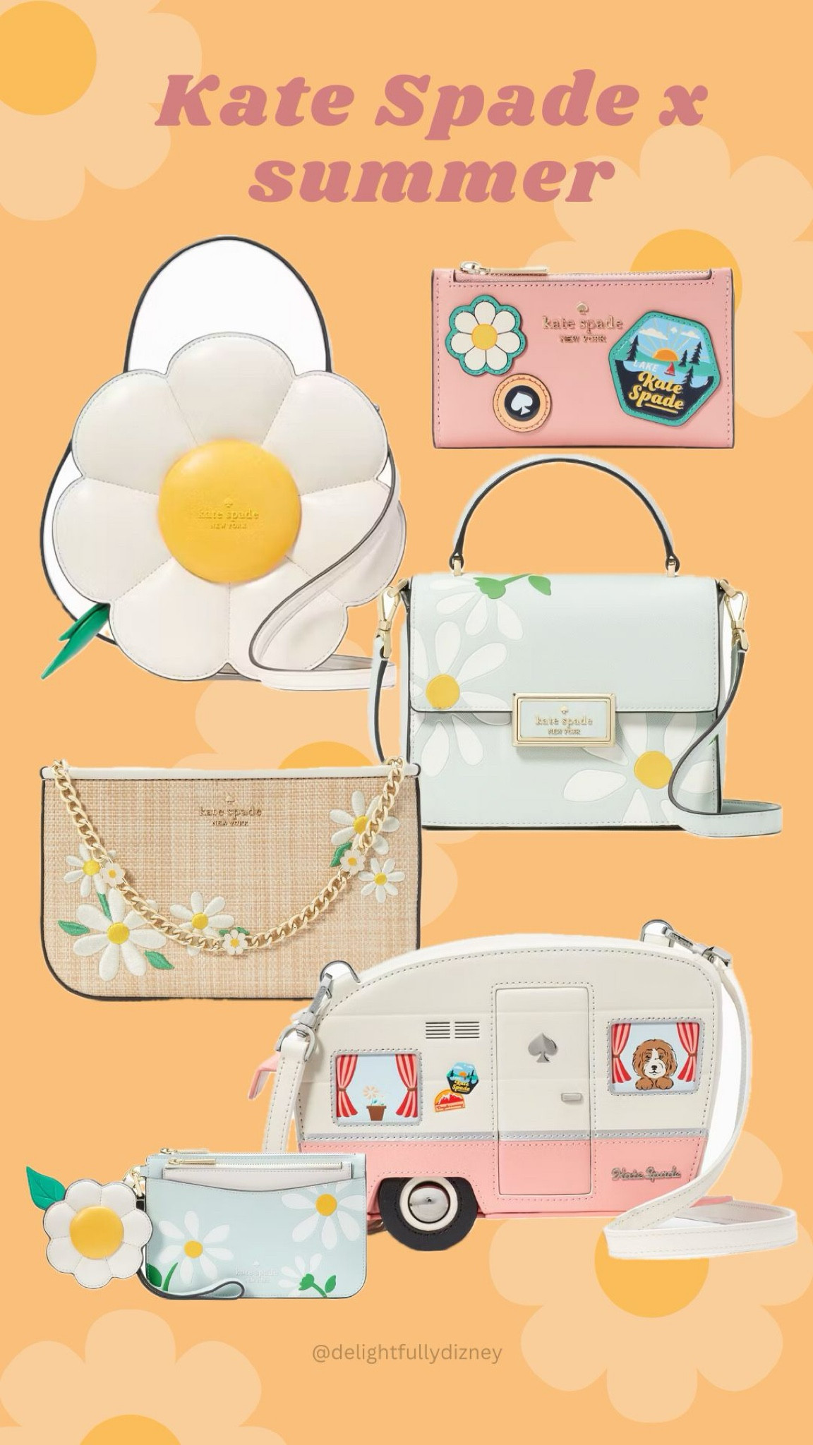 All new summer handbag collection added to Kate Spade. I’m absolutely in love with the new Daisy design bags and the traveling. How cute would the figural Daisy bag be for your next farmers market or vacation. #katespade some of these bags are also currently marked down for this weekends sale online. 

#LTKSaleAlert #LTKSummerSales #LTKItBag