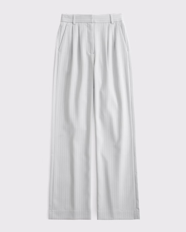 Women's A&F Sloane Tailored Wide Leg Pant | Women's Clearance | Abercrombie.com | Abercrombie & Fitch (US)