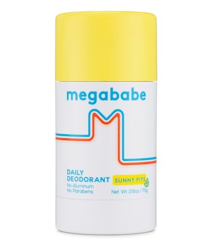 Megababe Daily Deodorant - Sunny Pits | Aluminum-Free, Clear & Clean | 2.6 oz | Amazon (US)