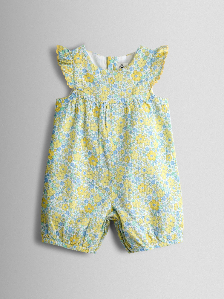 JoJo Maman Bébé Yellow Floral Printed Romper | Next US