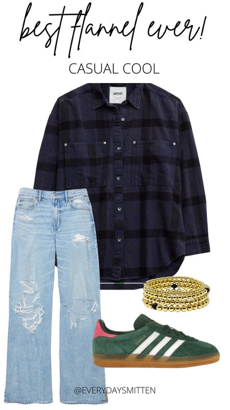 Best flannel EVER! 40% off
-flannel (oversized but I wear my normal size - I also have one that is a size up; love both sizes)
-jeans true to size
-code smitten on bracelets 
-adidas gazelle (size down half size)

laid back comfy casual fall outfit 

#LTKsalealert #LTKHoliday #LTKSeasonal