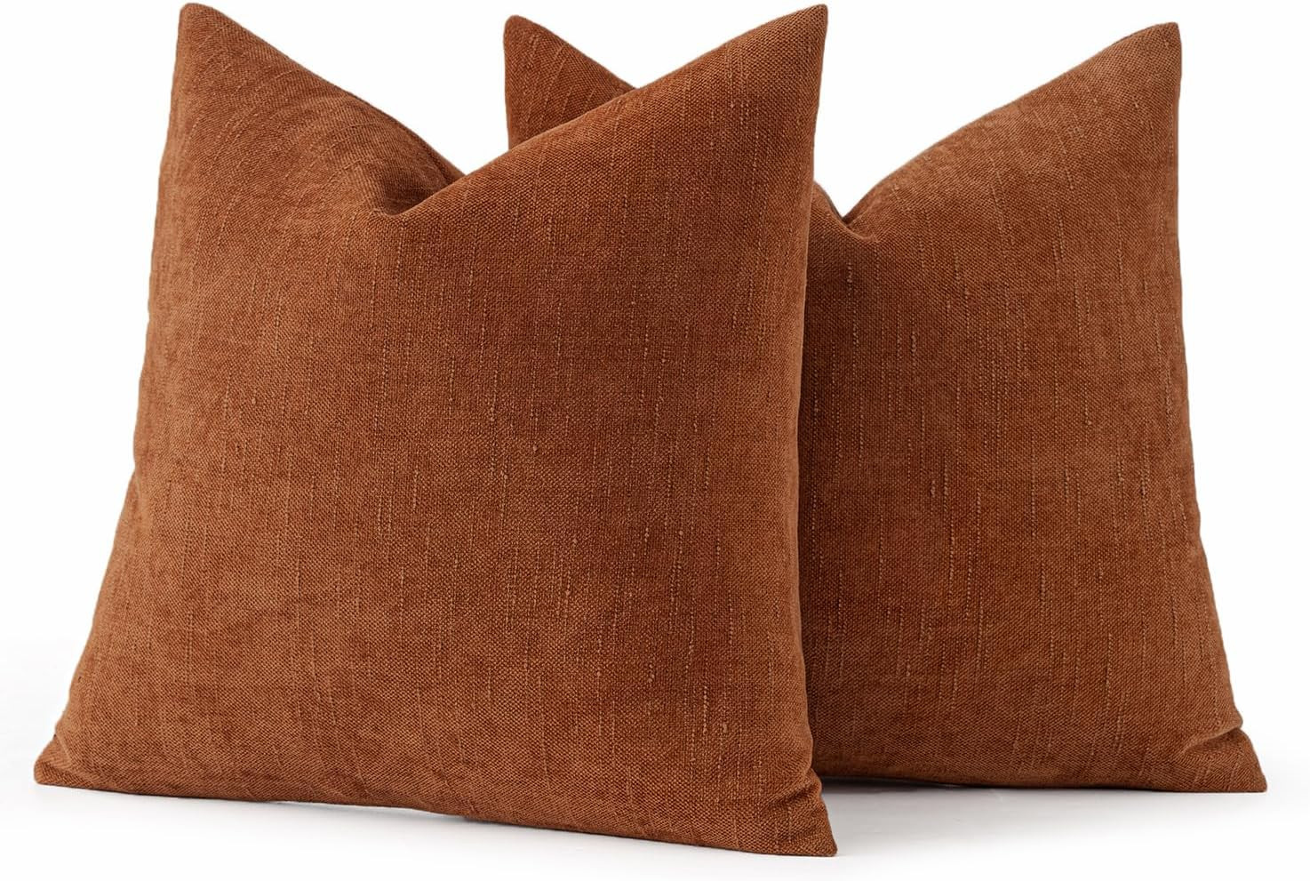MIULEE Pack of 2 Decorative Throw Pillow Covers Soft Chenille Throw Pillows Solid Textured Fall C... | Amazon (US)
