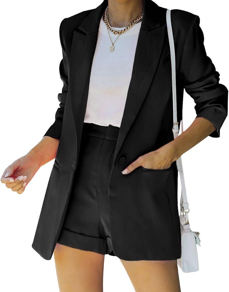 Cicy Bell Women's Blazer Matching Shorts Sets 2 Piece Outfits Short Suits | Amazon (US)