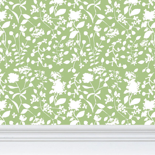 Hepburn Wallpaper - Green | Evelyn Henson